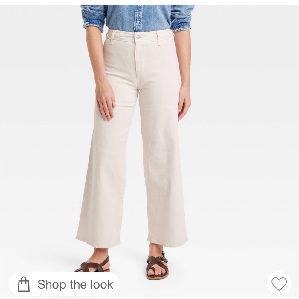 Universal Thread Sailor Wide Leg Jeans in Cream / Off-White